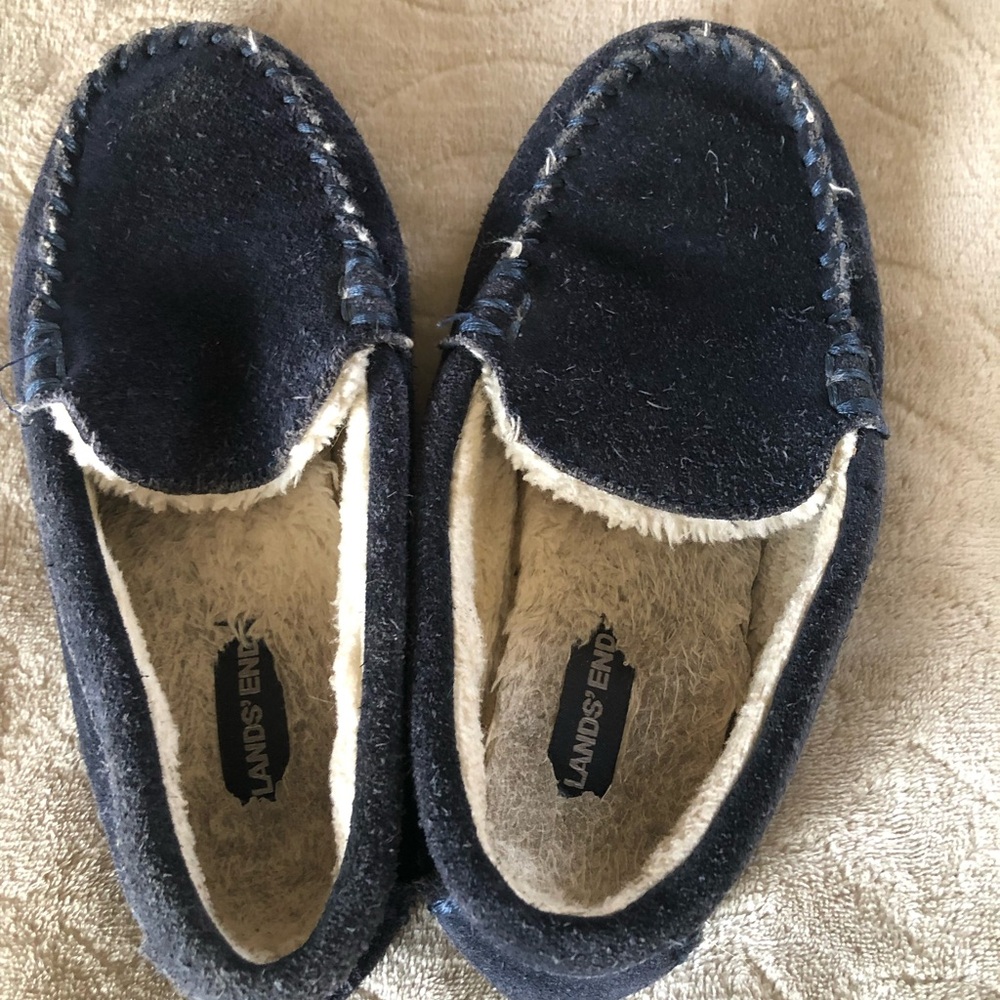 Lands' End Kids' Dark Blue Slippers